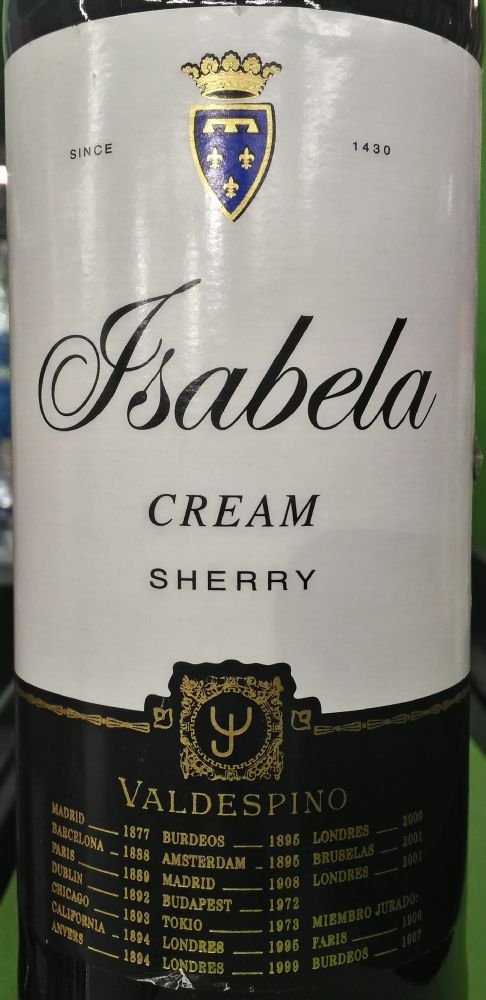 Jose Estévez S.A. Valdespino Isabela Cream DO Jerez-Xérès-Sherry БГ, Основная, #4724