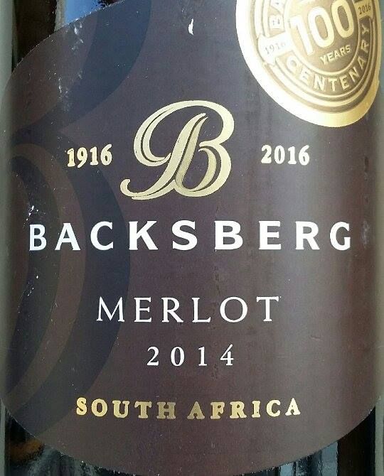 Backsberg Estate Cellars C.C. Merlot 2014, Основная, #4762