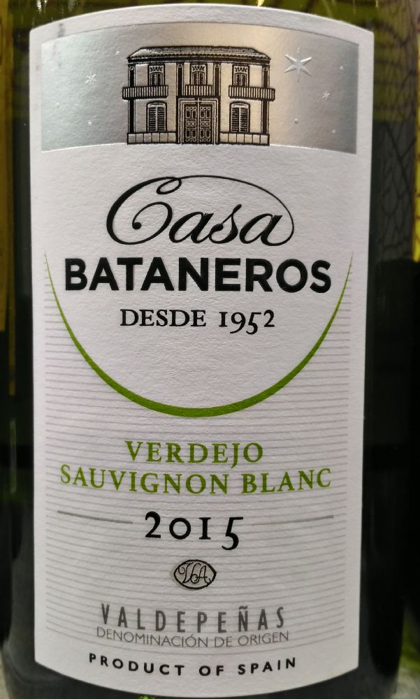 Félix Solís Avantis S.L. Casa Bataneros Verdejo Sauvignon Blanc DO Valdepeñas 2015, Основная, #4983