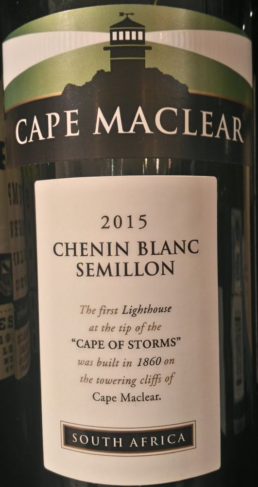 African Pride Wines Pty Ltd CAPE MACLEAR Chenin Blanc Sémillon 2015, Основная, #5065