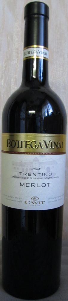 Cavit S.C. Bottega Vinai Merlot Trentino DOC 2008, Лицевая, #516
