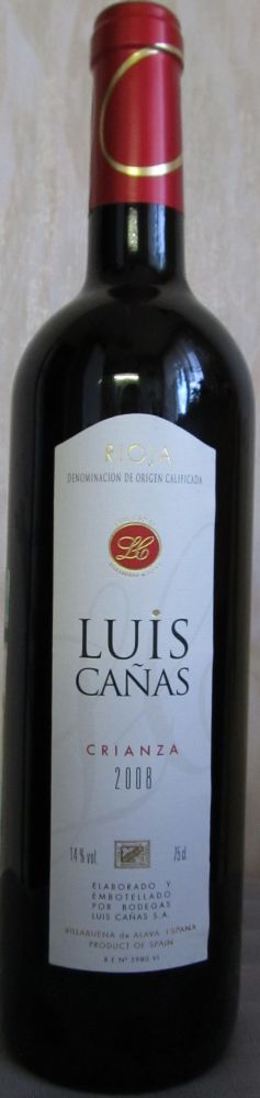 Bodegas Luis Cañas S.A. Crianza DOCa Rioja 2008, Лицевая, #518