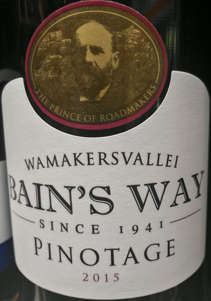 Wellington Wines (Pty) Ltd. Wamakersvallei Bain's Way Pinotage 2015, Основная, #5233