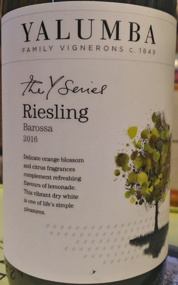 Yalumba Winery The Y Series Riesling 2016, Основная, #5286