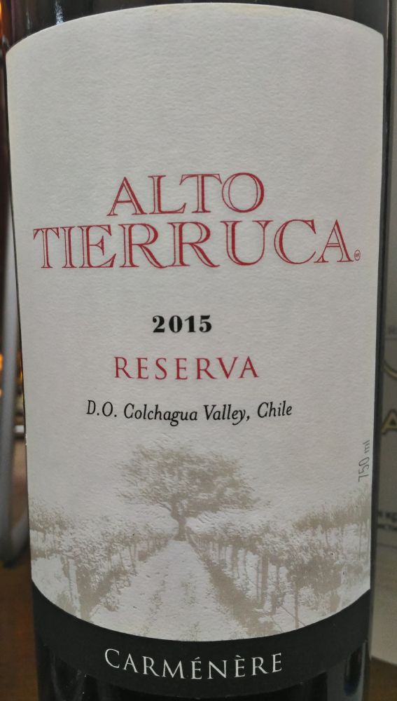 Viñedos Errazuriz Ovalle S.A. Alto Tierruca Reserva Carménère D.O. Colchagua Valley 2015, Основная, #5325