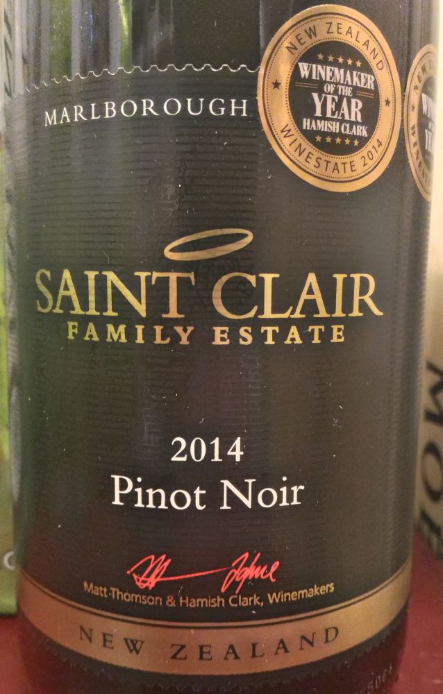 Saint Clair Family Estate Pinot Noir Marlborough 2014, Основная, #5438