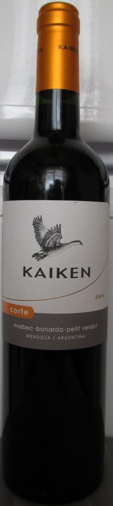 Kaiken S.A. Corte Malbec Bonarda Petit Verdot 2009, Лицевая, #545