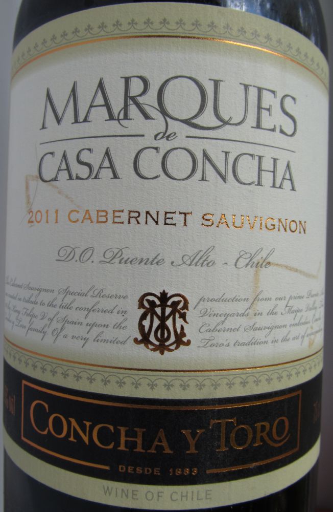 Viña Concha y Toro S.A. Marques de Casa Concha Cabernet Sauvignon Puente Alto 2011, Основная, #5457