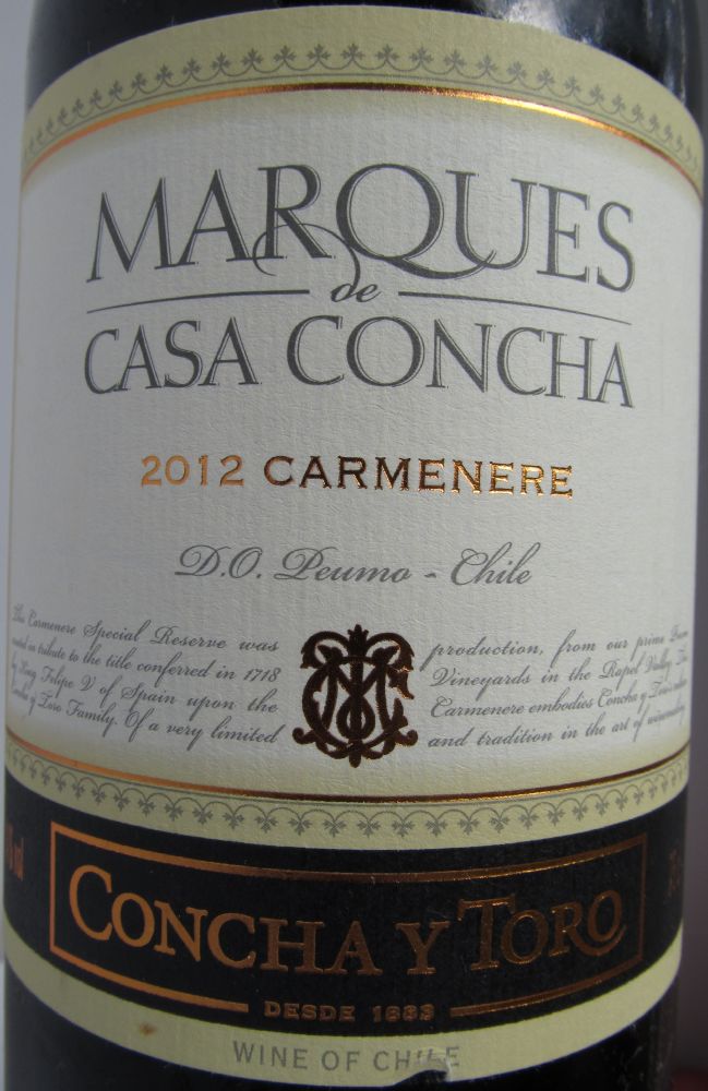 Viña Concha y Toro S.A. Marques de Casa Concha Carménère Peumo 2012, Основная, #5461