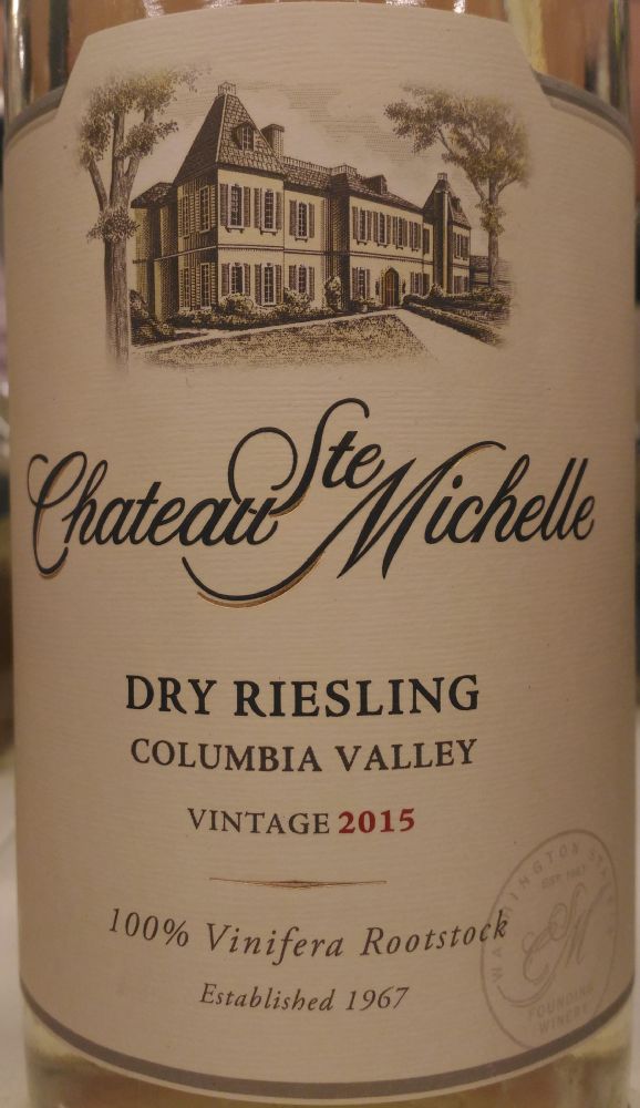 Ste. Michelle Wine Estates Ltd Chateau Ste. Michelle Dry Riesling AVA Columbia Valley 2015, Основная, #5492