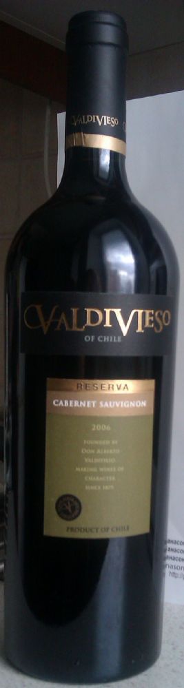 Viña Valdivieso S.A. Reserva Cabernet Sauvignon 2006, Лицевая, #555