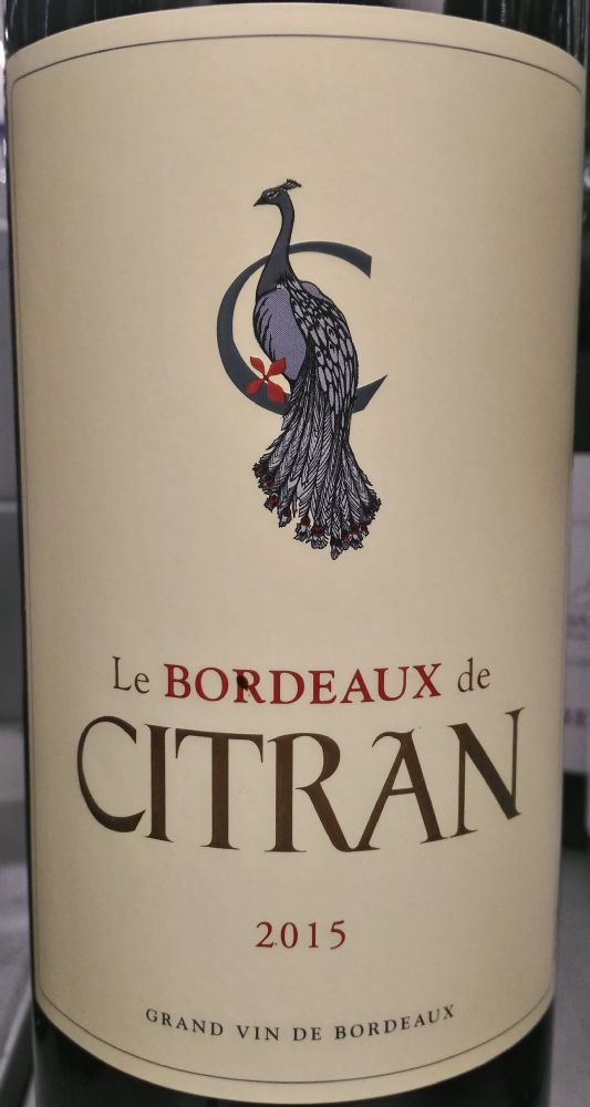 Maison Ginestet SA Le Bordeaux de Citran Bordeaux supérieur AOC/AOP 2015, Основная, #5608