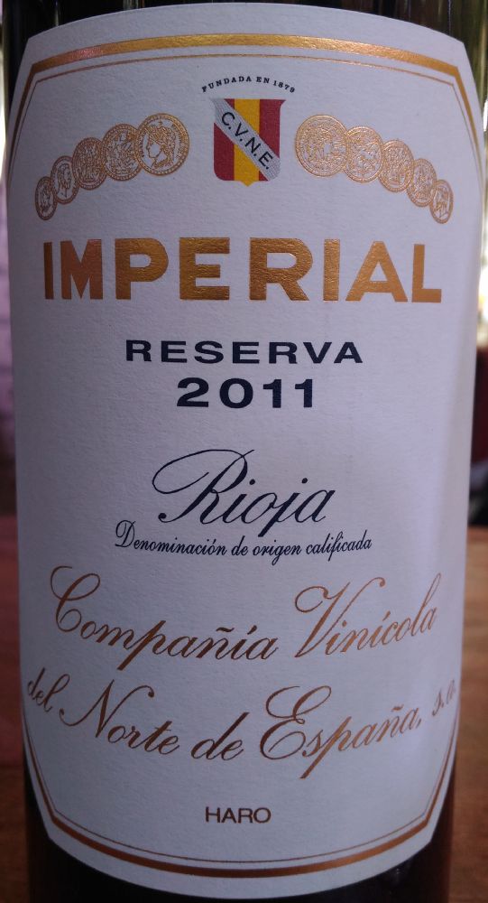 Compañía Vinícola del Norte de España S.A. IMPERIAL Reserva DOCa Rioja 2011, Основная, #5616