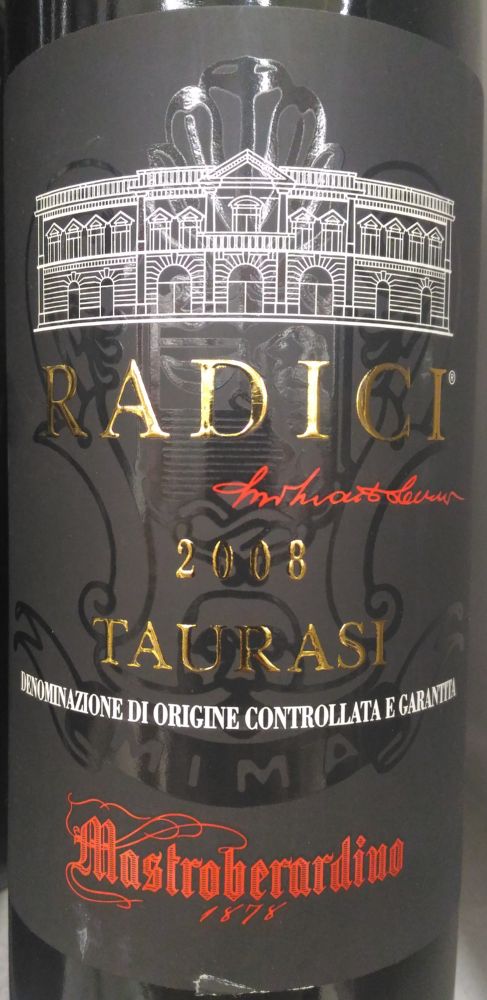 Mastroberardino s.p.a. Radici Taurasi DOCG 2008, Основная, #5619