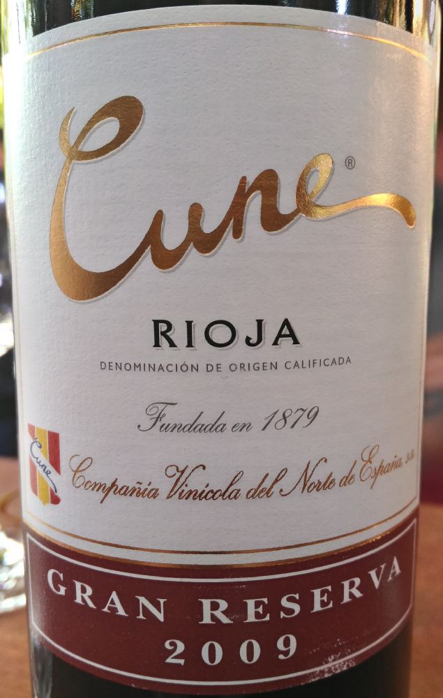 Compañía Vinícola del Norte de España S.A. Cune Gran Reserva DOCa Rioja 2009, Основная, #5636