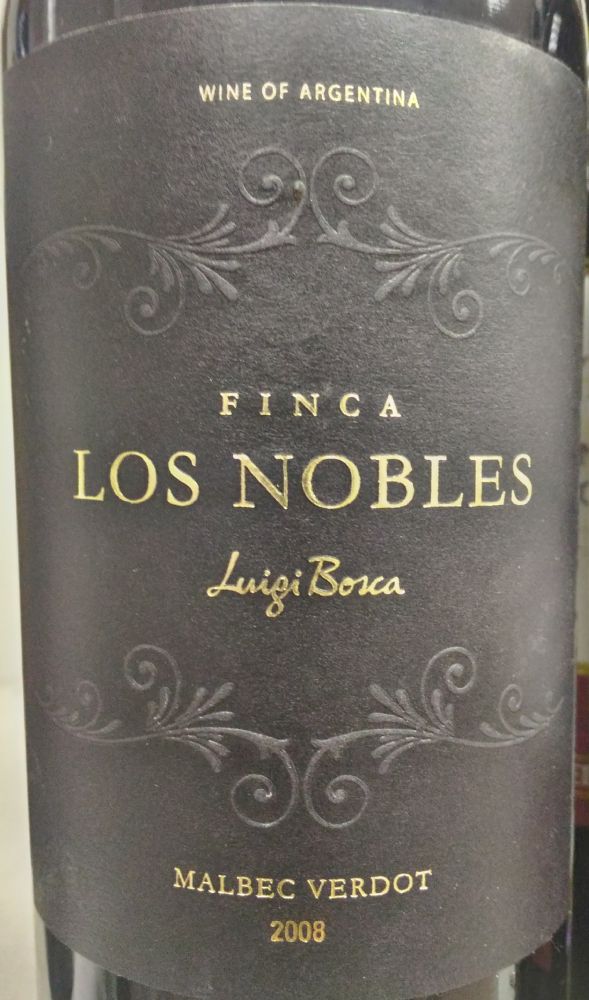 Leoncio Arizu S.A. Luigi Bosca Finca Los Nobles Malbec Petit Verdot I.G. Luján de Cuyo 2008, Основная, #5698