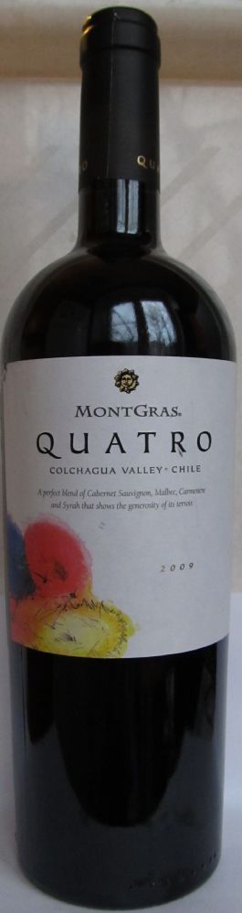 Viña MontGras S.A. QUATRO Cabernet Sauvignon Carménère Malbec Syrah 2009, Основная, #571