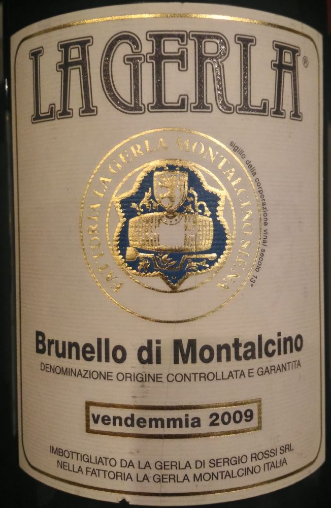 La Gerla di Sergio Rossi S.r.l. Brunello di Montalcino DOCG 2009, Основная, #5718