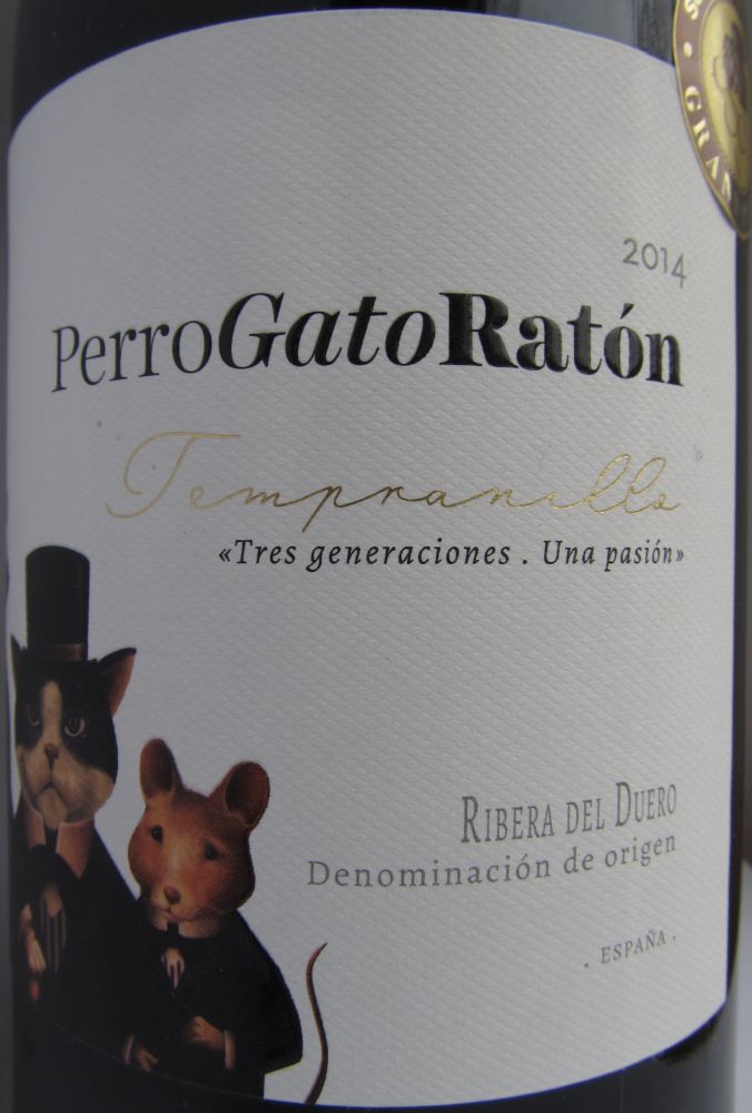 Bodegas Arrocal S.L. Perro Gato Ratón Tempranillo DO Ribera del Duero 2014, Основная, #5841