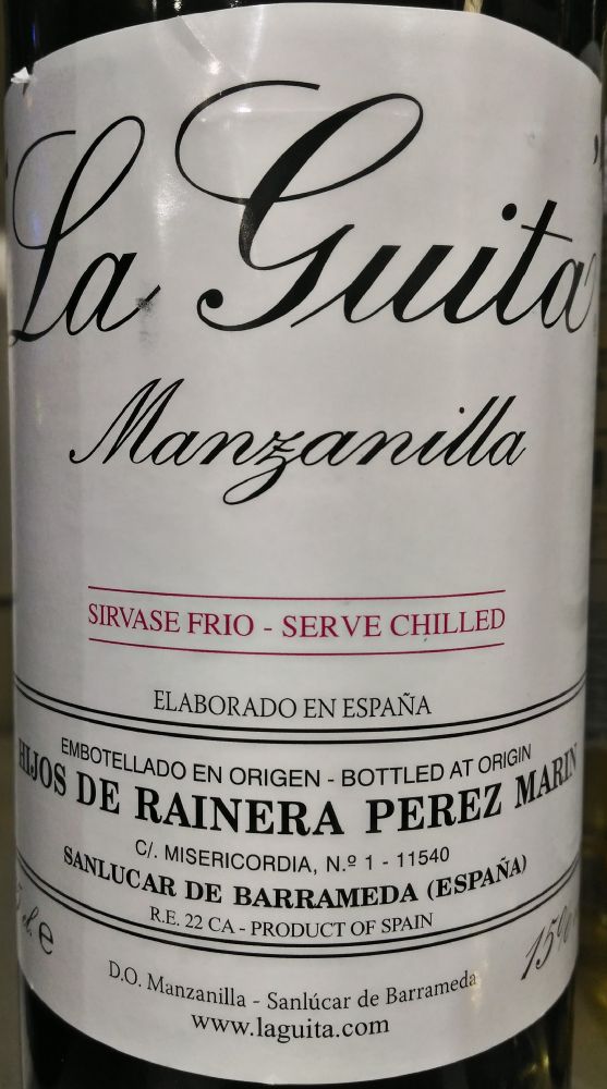 Hijos de Rainera Pérez Marín S.A. La Guita DO Manzanilla de Sanlúcar de Barrameda БГ, Основная, #5918