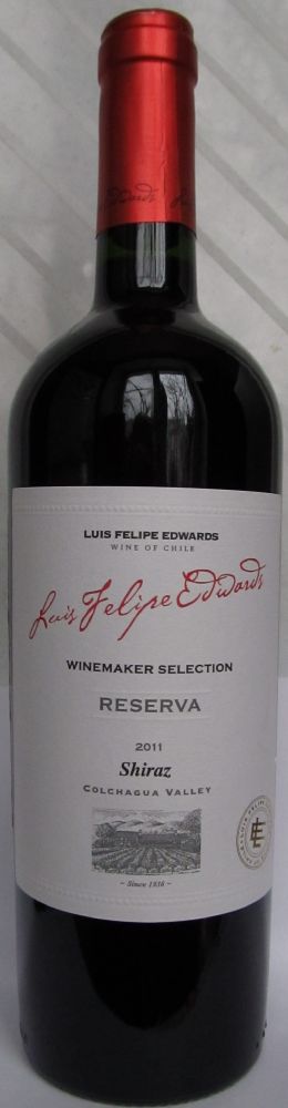 Viña Luis Felipe Edwards Winemaker Selection Reserva Shiraz 2011, Основная, #593