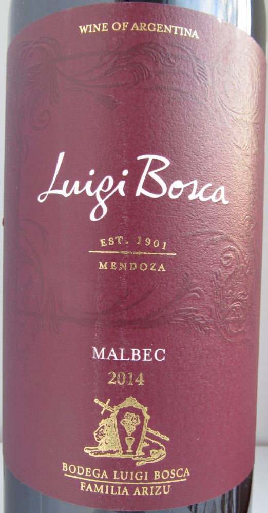 Leoncio Arizu S.A. Luigi Bosca Malbec 2014, Основная, #5972