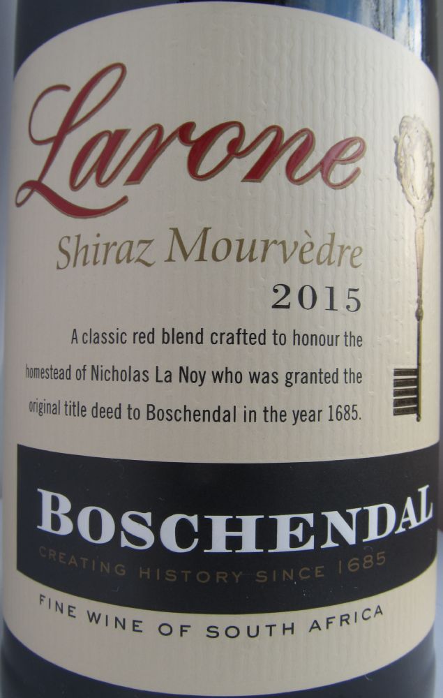 Boschendal (Pty) Ltd Larone Shiraz Mourvèdre 2015, Основная, #5977