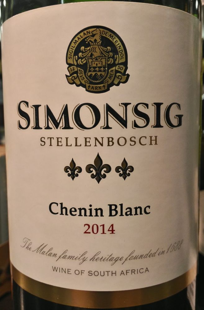 Simonsig Chenin Blanc W.O. Stellenbosch 2014, Основная, #6030