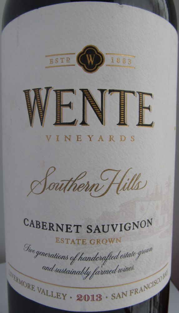 Wente Vineyards Southern Hills Cabernet Sauvignon AVA Livermore Valley 2013, Основная, #6119