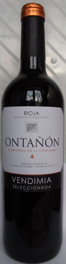 Bodegas Ontañón S.L. ONTAÑÓN VENDIMIA SELECCIONADA DOCa Rioja 2010, Лицевая, #620