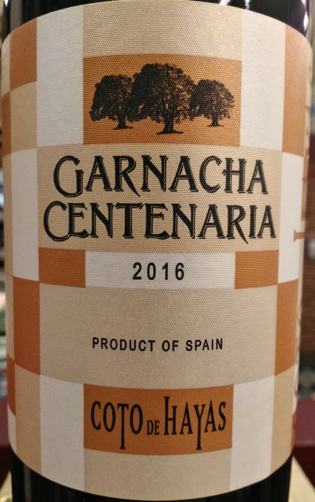 Bodegas Aragonesas S.A. Coto de Hayas Centenaria Garnacha DO Campo de Borja 2016, Основная, #6217