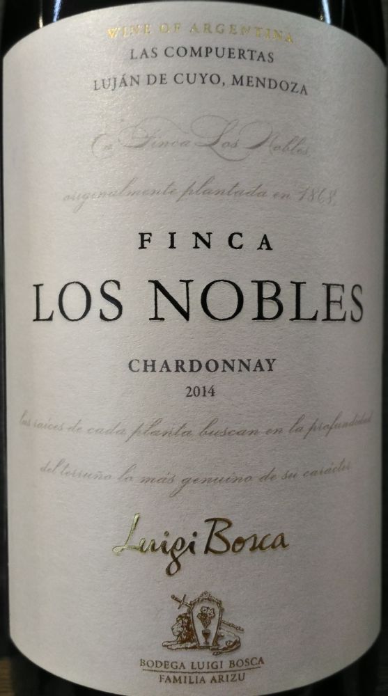 Leoncio Arizu S.A. Luigi Bosca Finca Los Nobles Chardonnay I.G. Luján de Cuyo 2014, Основная, #6277