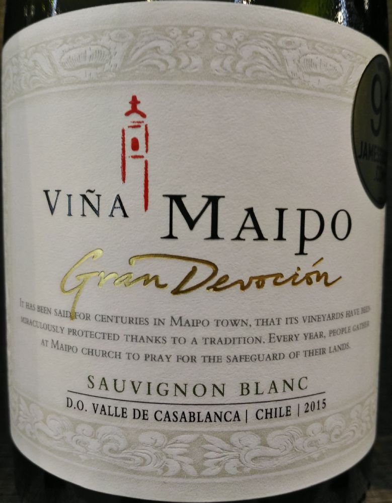 Viña Maipo SpA Gran Devoción Sauvignon Blanc D.O. Casablanca Valley 2015, Основная, #6301