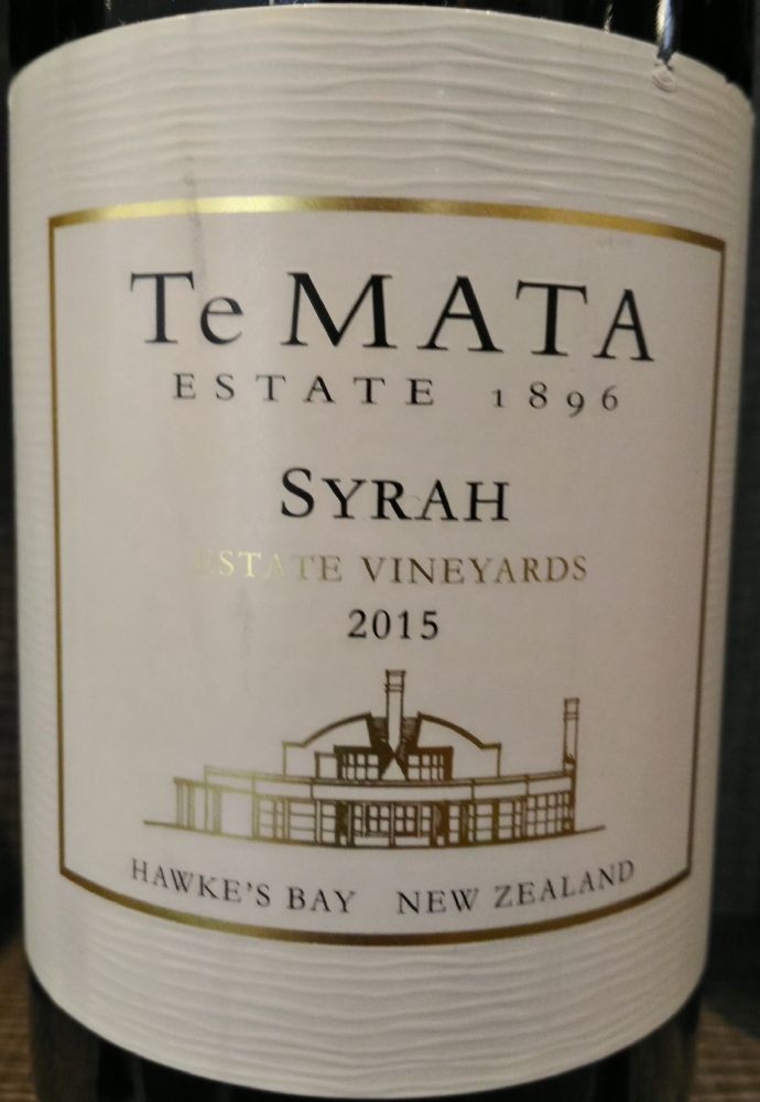 Te Mata Estate Winery Ltd Estate Vineyards Syrah Hawke’s Bay 2015, Основная, #6314