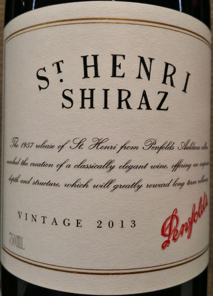 Penfolds Wines St. Henri Shiraz 2013, Основная, #6323