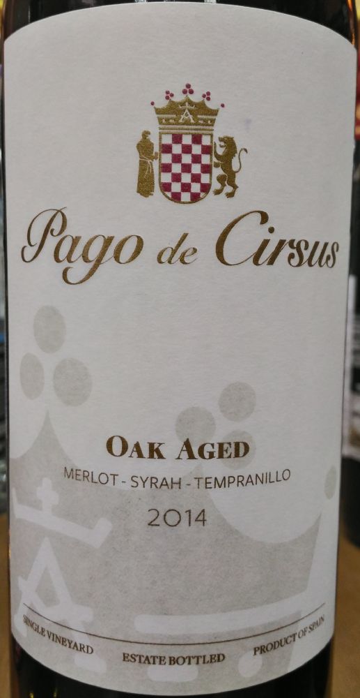 Bodega Pago de Cirsus S.L. Oak Aged Merlot Syrah Tempranillo 2014, Основная, #6336