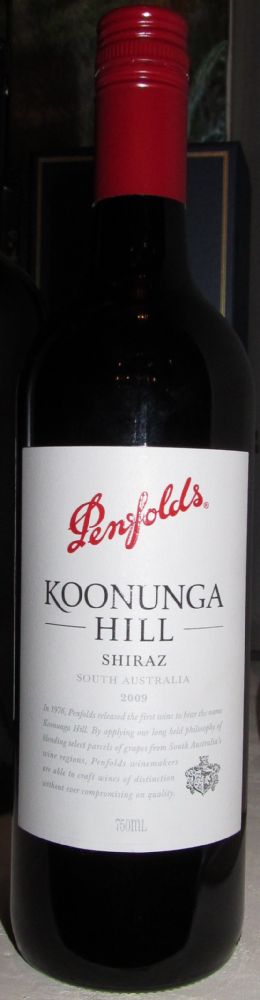 Penfolds Wines Koonunga Hill Shiraz 2009, Лицевая, #635