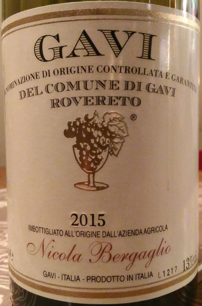 Azienda Agricola Bergaglio Nicola Di Bergaglio Gian Luigi Rovereto Gavi del Comune di Gavi DOCG 2015, Основная, #6464