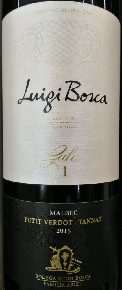 Leoncio Arizu S.A. Luigi Bosca Gala 1 Malbec Petit Verdot Tannat I.G. Luján de Cuyo 2015, Основная, #6472