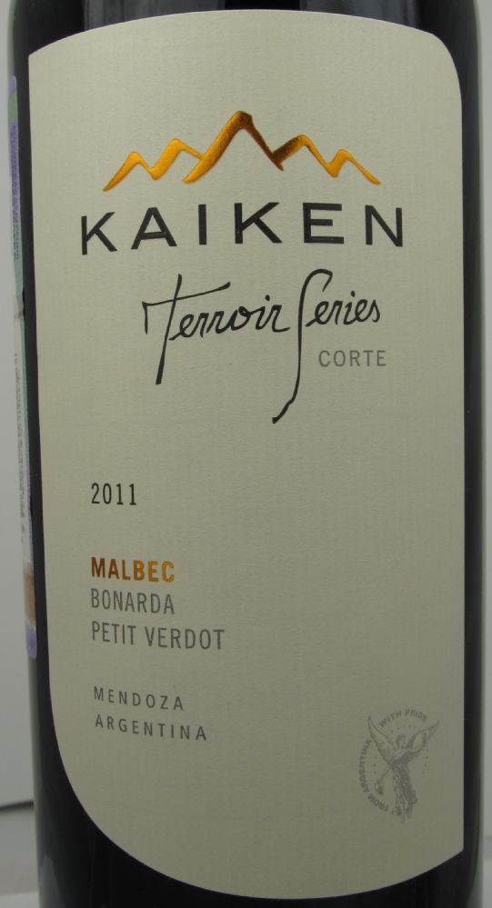 Kaiken S.A. Terroir Series Corte Malbec Bonarda Petit Verdot 2011, Лицевая, #65