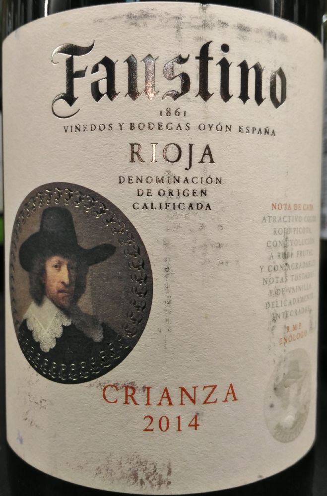 Bodegas Faustino S.L. Faustino Crianza DOCa Rioja 2014, Основная, #6610