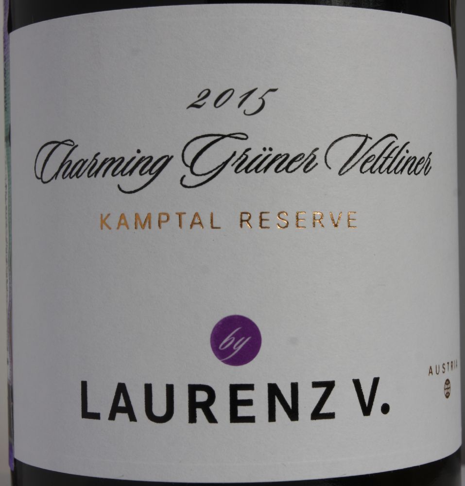 Laurenz Five Fine Wine GmbH Reserve Charming  Grüner Veltliner Kamptal DAC 2015, Основная, #6628