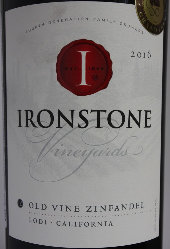Ironstone Vineyards Old Vine Zinfandel AVA Lodi 2016, Основная, #6715