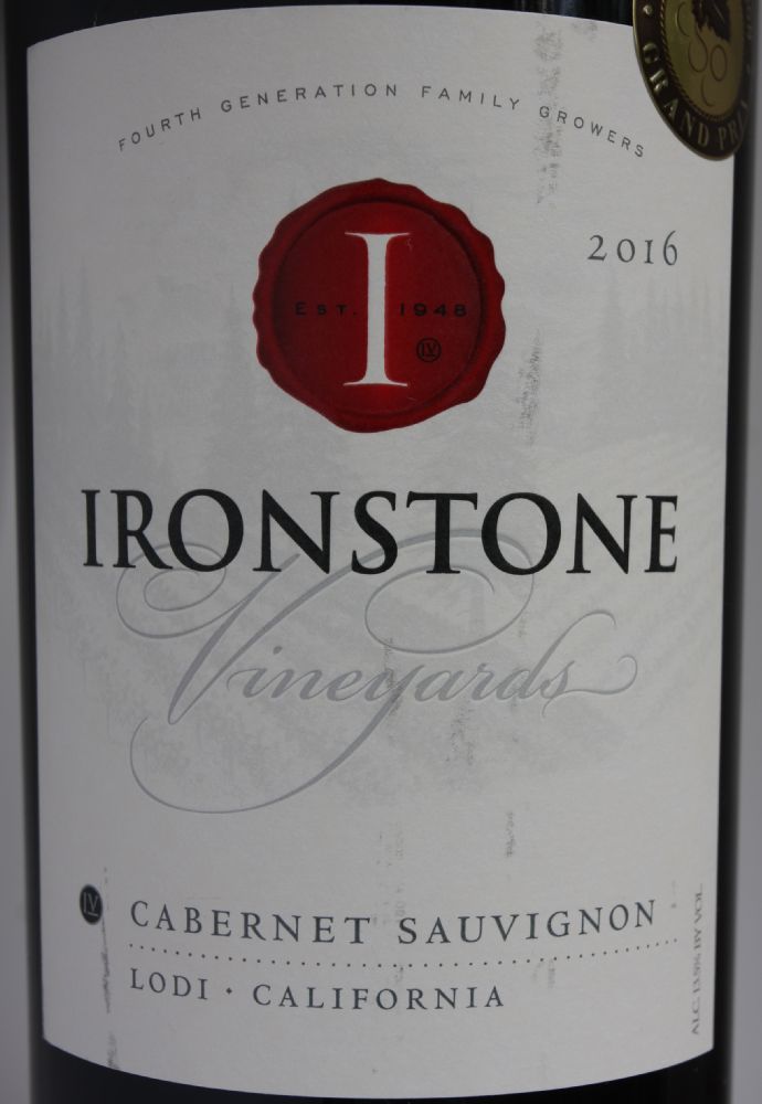 Ironstone Vineyards Cabernet Sauvignon AVA Lodi 2016, Основная, #6719