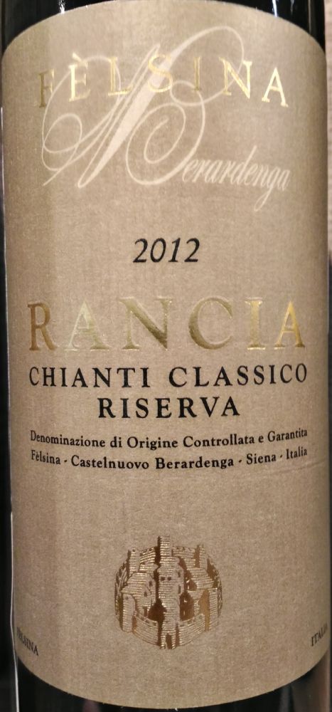 Felsina S.p.a. Berardenga Rancia Chianti Classico Riserva DOCG 2012, Основная, #6724
