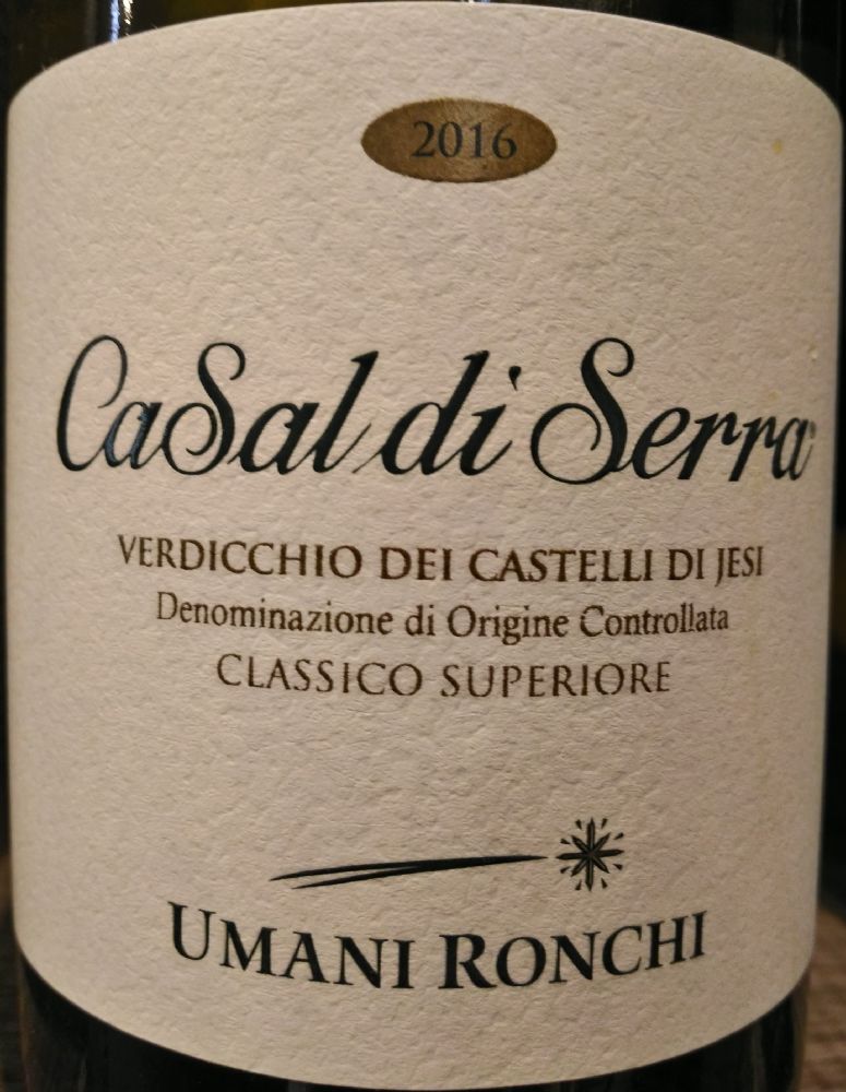 Azienda Vinicola Umani Ronchi S.p.a. Casal di Serra Verdicchio dei Castelli di Jesi Classico Superiore DOC 2016, Основная, #6748