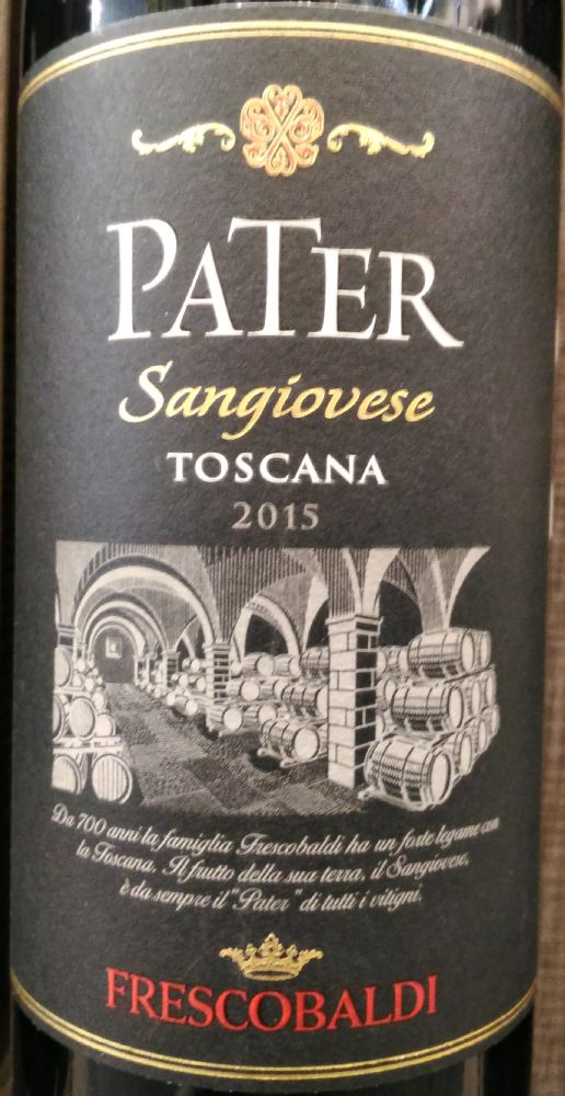 Marchesi de' Frescobaldi Srl Pater Sangiovese Toscana IGT 2015, Основная, #6756