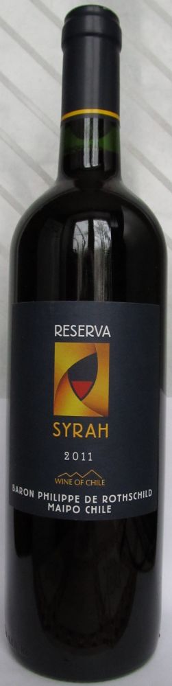 Baron Philippe de Rothschild Maipo Chile S.A. Reserva Syrah 2011, Лицевая, #678