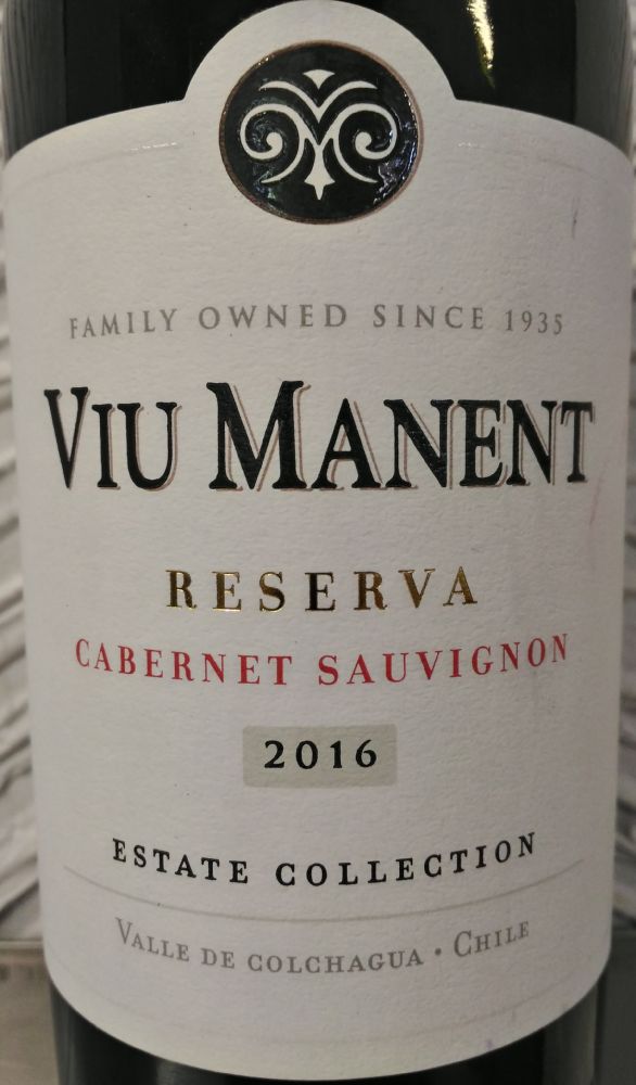 Viu Manent y Cia Ltda Reserva Estate Collection Cabernet Sauvignon D.O. Colchagua Valley 2016, Основная, #6806