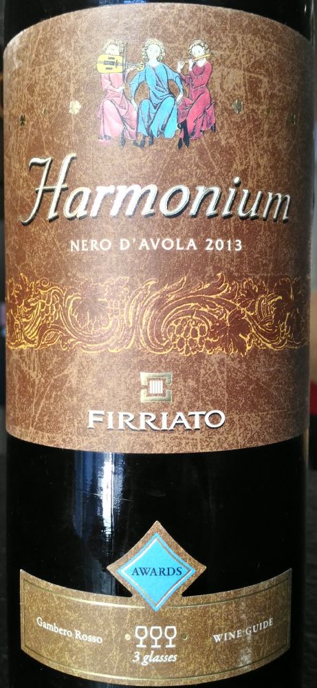 Firriato s.r.l. Harmonium Nero d'Avola Sicilia DOC 2013, Основная, #6858